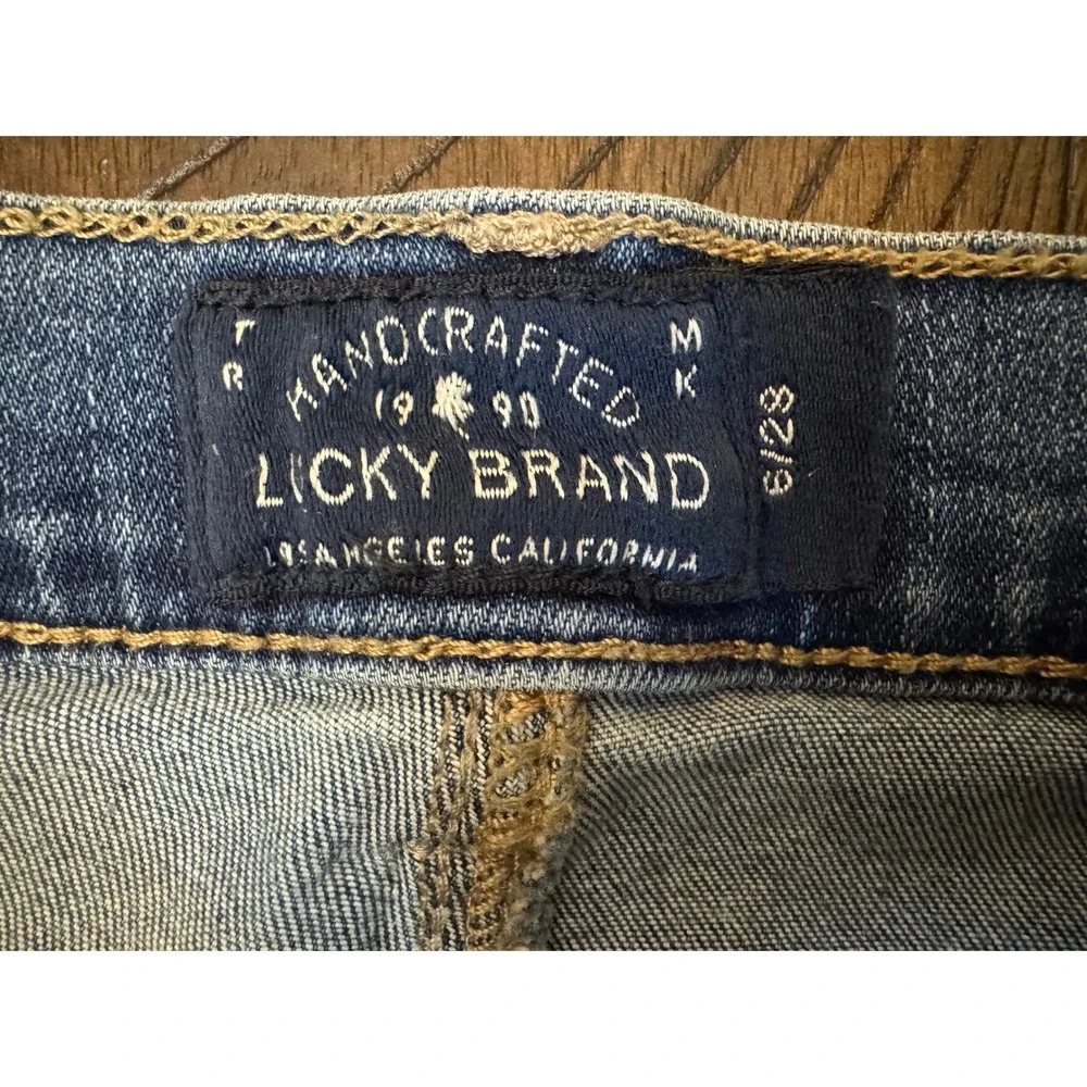Lucky Brand Brooke Legging Medium‎ Wash Distressed Skinny Jeans Womens 6/28